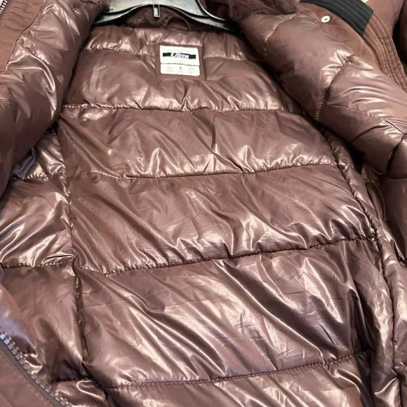 Abercrombie & Fitch Ultra Tech Puffer Coat in Chocolate Brown Size Small - Picture 10 of 10